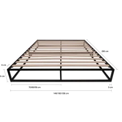 Bedframe*Beddenbriljant Bedframe Metaal Zwart - Direct Leverbaar!