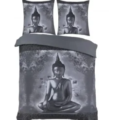 Dekbedovertrekken*Beddenbriljant Buddha Grijs