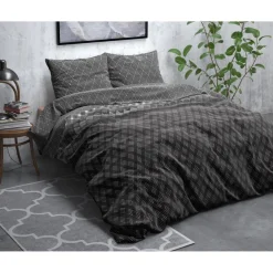 Dekbedovertrekken*Beddenbriljant Cheng Anthracite - flanel