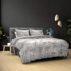 Dekbedovertrekken*Beddenbriljant Crushed Velvet Metallic Silver