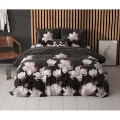 Dekbedovertrekken*Beddenbriljant Dark Flower Zwart