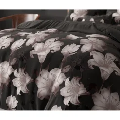 Dekbedovertrekken*Beddenbriljant Dark Flower Zwart