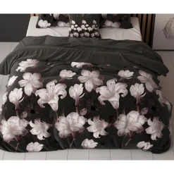 Dekbedovertrekken*Beddenbriljant Dark Flower Zwart