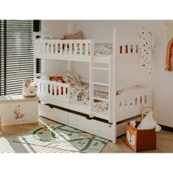 Stapelbed|Hoogslaper*Beddenbriljant 2dekans Stapelbed met Lade Ilias - 2-persoons - 90 x 200 - Kinderbed | Niet in originele verpakking