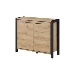 Dressoirs*Beddenbriljant Dressoir Akven - 2-deurs - Wotan Eiken