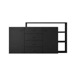 Dressoirs*Beddenbriljant Dressoir Bologna - Zwart