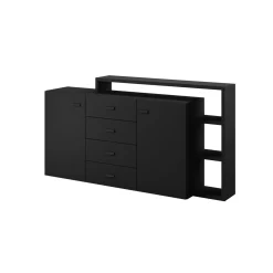 Dressoirs*Beddenbriljant Dressoir Bologna - Zwart