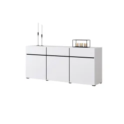 Dressoirs*Beddenbriljant Dressoir Crotone - 3-deurs incl. 3 lades - Wit