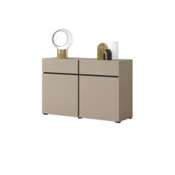 Dressoirs*Beddenbriljant Dressoir Crotone - 2-deurs incl. 2 lades - Taupe