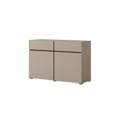 Dressoirs*Beddenbriljant Dressoir Crotone - 2-deurs incl. 2 lades - Taupe