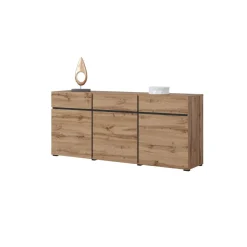 Dressoirs*Beddenbriljant Dressoir Crotone - 3-deurs incl. 3 lades - Wotan Eiken
