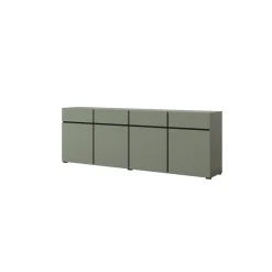 Dressoirs*Beddenbriljant Dressoir Crotone - 4-deurs incl. 4 lades - Groen