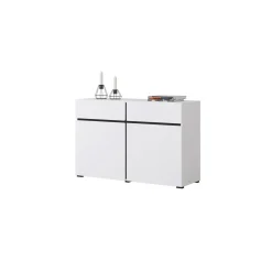 Dressoirs*Beddenbriljant Dressoir Crotone - 2-deurs incl. 2 lades - Wit
