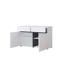 Dressoirs*Beddenbriljant Dressoir Crotone - 2-deurs incl. 2 lades - Wit