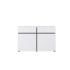 Dressoirs*Beddenbriljant Dressoir Crotone - 2-deurs incl. 2 lades - Wit