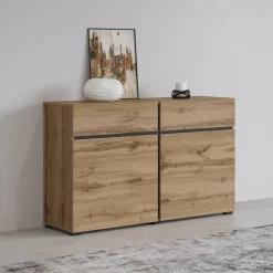 Dressoirs*Beddenbriljant Dressoir Crotone - 2-deurs incl. 2 lades - Wotan Eiken