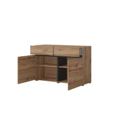 Dressoirs*Beddenbriljant Dressoir Crotone - 2-deurs incl. 2 lades - Wotan Eiken