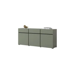 Dressoirs*Beddenbriljant Dressoir Crotone - 3-deurs incl. 3 lades - Groen
