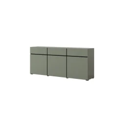 Dressoirs*Beddenbriljant Dressoir Crotone - 3-deurs incl. 3 lades - Groen