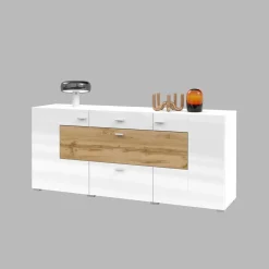 Dressoirs*Beddenbriljant Dressoir Koblenz - Wotan Eiken / Wit