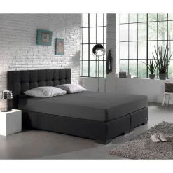 Matras Hoeslakens*Beddenbriljant Dubbel Jersey Matras Hoeslaken Antraciet 220 gr