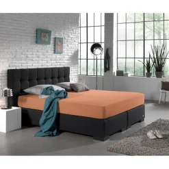 Matras Hoeslakens*Beddenbriljant Dubbel Jersey Matras Hoeslaken Pastel Orange 220 gr