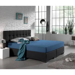 Matras Hoeslakens*Beddenbriljant Dubbel Jersey Matras Hoeslaken Blauw 220 gr