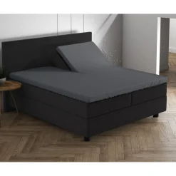Splittopper Hoeslakens*Beddenbriljant Dubbel Jersey Splittopper Hoeslaken - Antraciet 220 gr