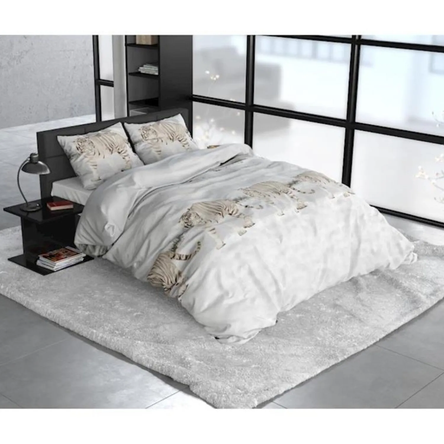 Dekbedovertrekken*Beddenbriljant FL Winter Tiger White - flanel