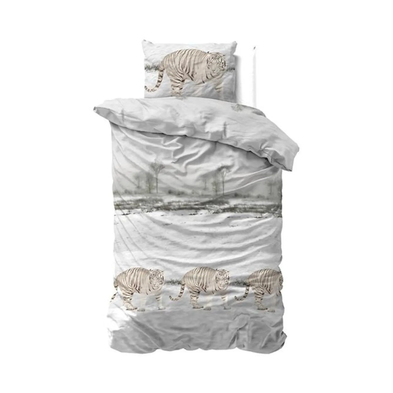 Dekbedovertrekken*Beddenbriljant FL Winter Tiger White - flanel