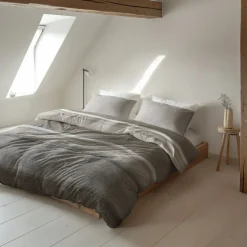 Dekbedovertrekken*Beddenbriljant Flanel Stone Stripe Taupe