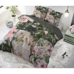 Dekbedovertrekken*Beddenbriljant Flower Fashion Art Green