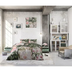 Dekbedovertrekken*Beddenbriljant Flower Fashion Art Green