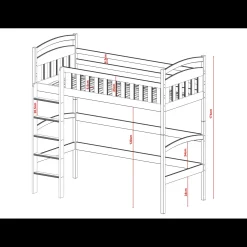 Kinderbed*Beddenbriljant Hoogslaper Mila - Wit - Direct Leverbaar!