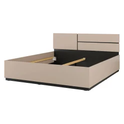 Houten Bed*Beddenbriljant Houten Bed Crotone - Taupe - Bedframe