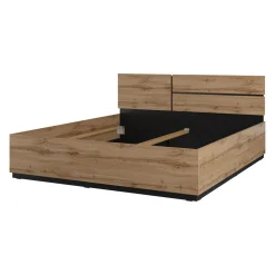 Houten Bed*Beddenbriljant Houten Bed Crotone - Wotan Eiken - Bedframe