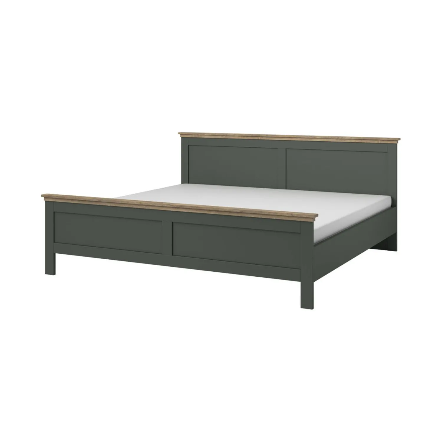 Houten Bed*Beddenbriljant Houten Bed Elvas - Donkergroen - Bedframe