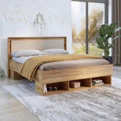 Houten Bed*Beddenbriljant Houten Bed Imola - Wotan Eiken - Bedframe