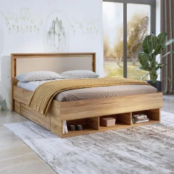 Houten Bed*Beddenbriljant Houten Bed Imola - Wotan Eiken - Bedframe
