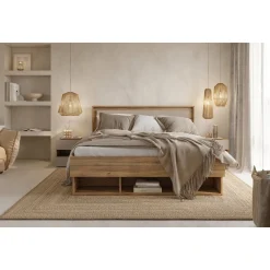 Houten Bed*Beddenbriljant Houten Bed Imola - Wotan Eiken - Bedframe