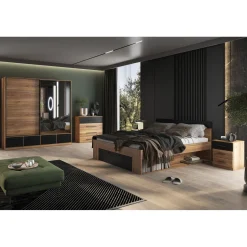 Houten Bed*Beddenbriljant Houten Bed met Lade Bern - Naturel - Bedframe