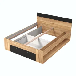 Houten Bed*Beddenbriljant Houten Bed met Lade Bern - Naturel - Bedframe