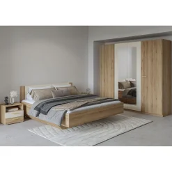Houten Bed*Beddenbriljant Houten Bed Verdal - Wotan Eiken - Bedframe