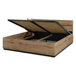 Bed Met Opbergruimte|Houten Bed*Beddenbriljant Houten Opbergbed Crotone - Wotan Eiken