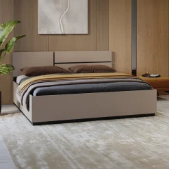 Bed Met Opbergruimte|Houten Bed*Beddenbriljant Houten Opbergbed Crotone - Taupe