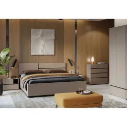 Bed Met Opbergruimte|Houten Bed*Beddenbriljant Houten Opbergbed Crotone - Taupe