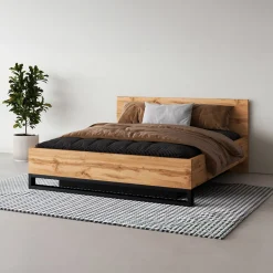 Bed Met Opbergruimte|Houten Bed*Beddenbriljant Houten Opbergbed Halmstad - Wotan Eiken