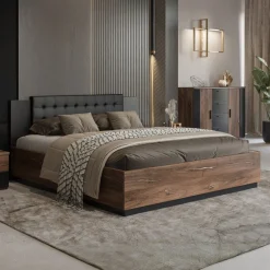 Bed Met Opbergruimte|Houten Bed*Beddenbriljant Houten Opbergbed Siena - Bruin