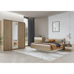 Bed Met Opbergruimte|Houten Bed*Beddenbriljant Houten Opbergbed Verdal - Eiken