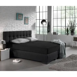 Matras Hoeslakens*Beddenbriljant Jersey Hoeslaken Matras | Zwart - 135 gram - Enkel